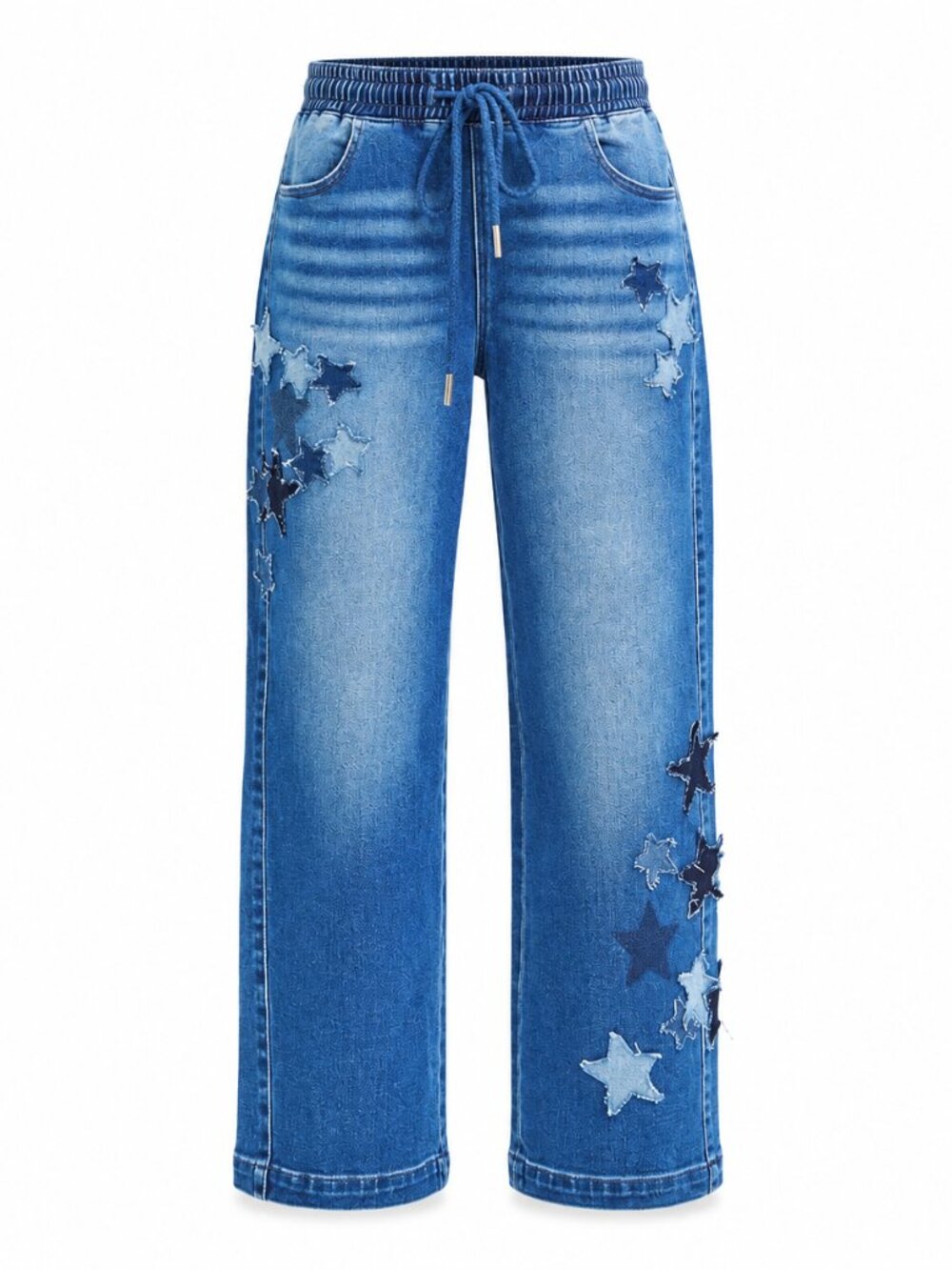 RISEN Star Patch Crop Barrel Jeans New | #17